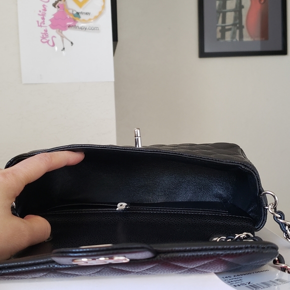Chanel classic mini black caviar silver hardware bag - Picture 6 of 12